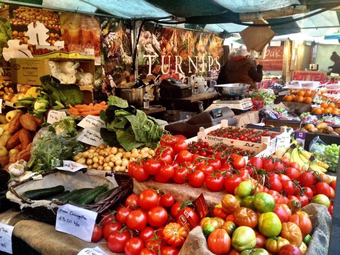 Veg stall - Real Food Market, London