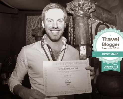 Simon Heyes - travel blogger award 2014