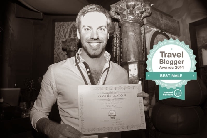 Simon Heyes - travel blogger award 2014