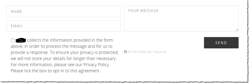 A GDPR contact for checkbox - WordPress