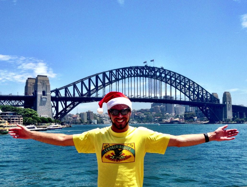 Simon Heyes in Sydney at Christmas
