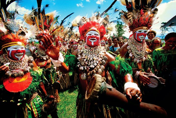 Tribal dancing at the Mount Hagen Show, Papua New Guinea