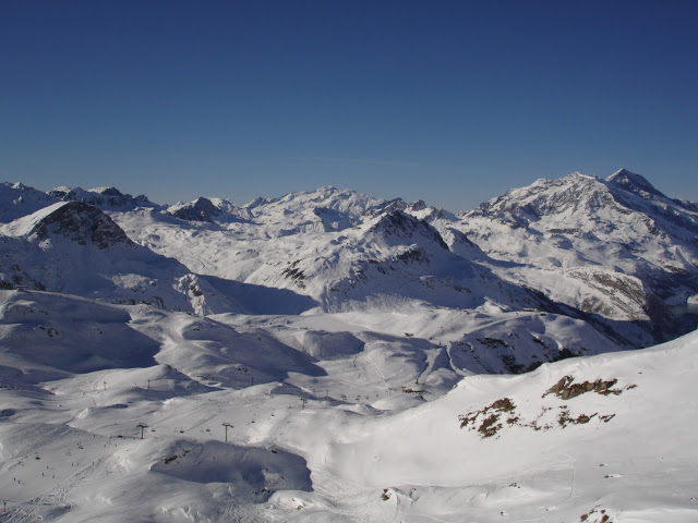 The view of the Espace Killy ski area - Tignes, France