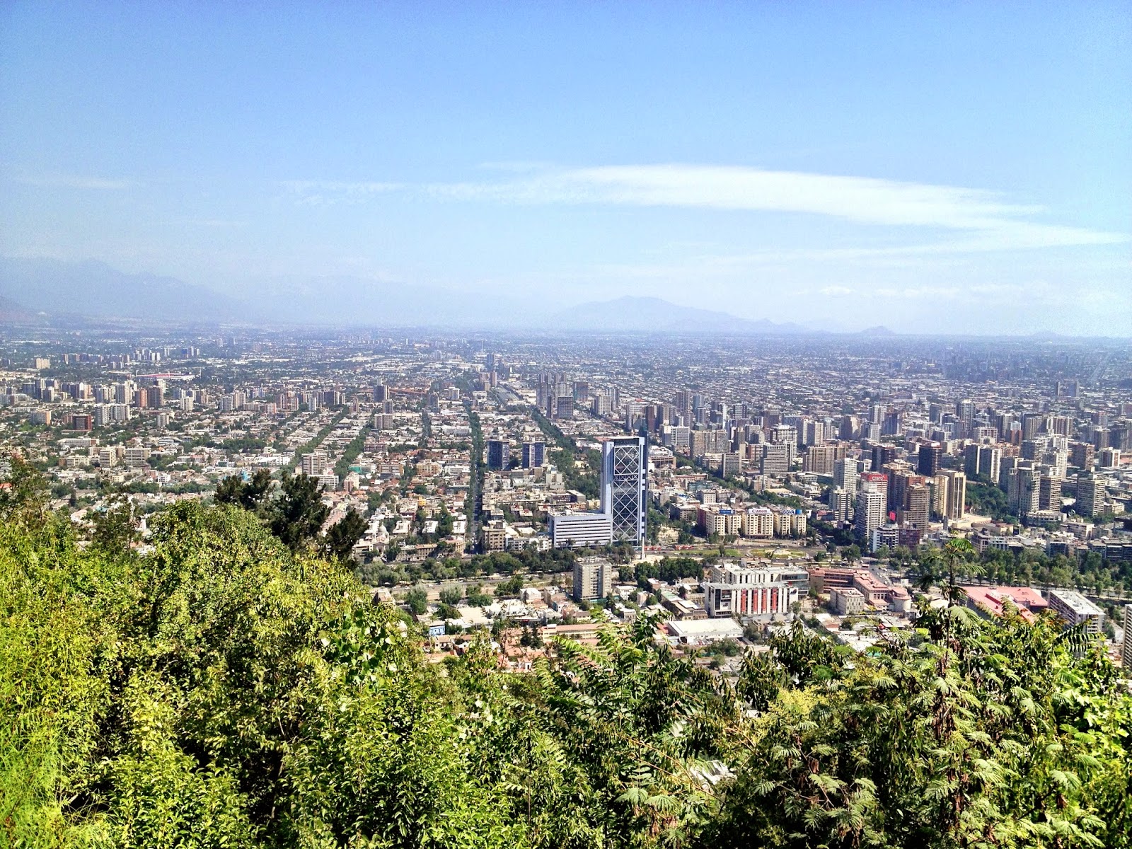 The view from Cerro San Cristobal, Santiago