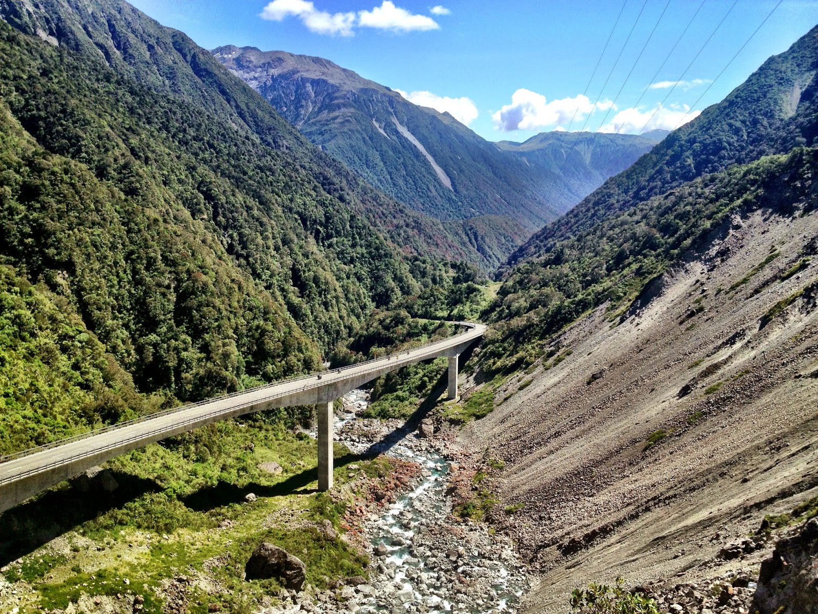 Part of the road over Arthurs Pass, New Zealand
