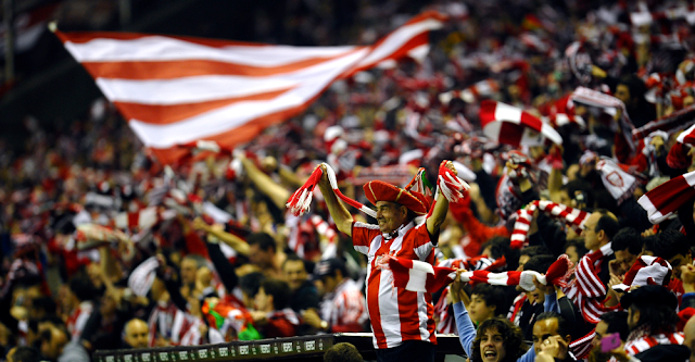 Athletic Bilbao fans in the stadium