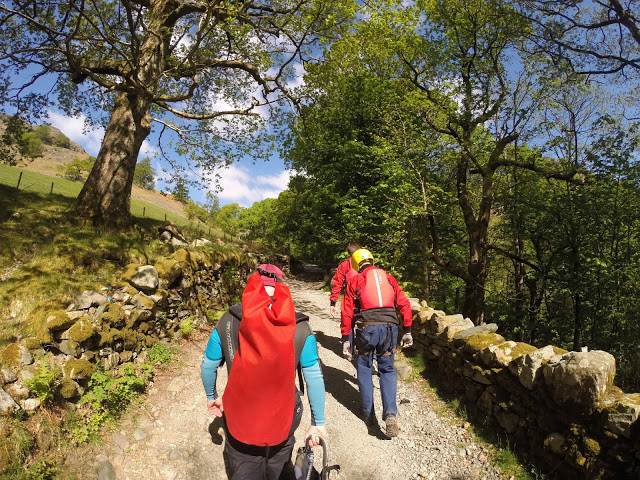Heading uphill to our canyoneering start point - Canyoning in Coniston - GoPro