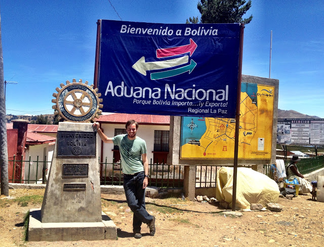 Standing at the boder in Bolivia