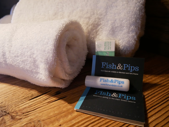 Fish and Pips lip balm and fresh towels - Chalet Braye, Meribel Village