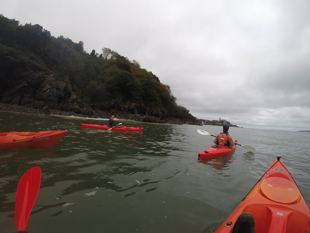 Kayaking towards the Bay Of Biscay and the infamous Mundaka wave - Urdaibai