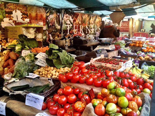Veg stall - Real Food Market, South Bank, London