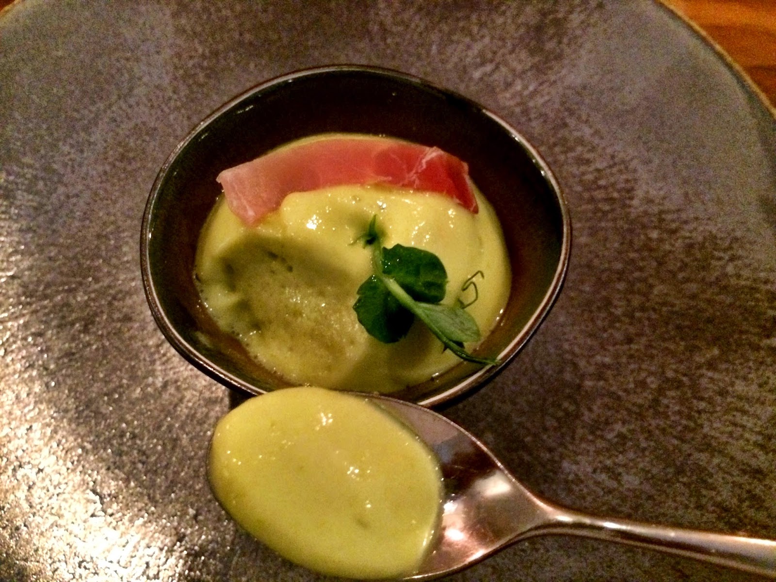 pea and pancetta mousse - The Artichoke