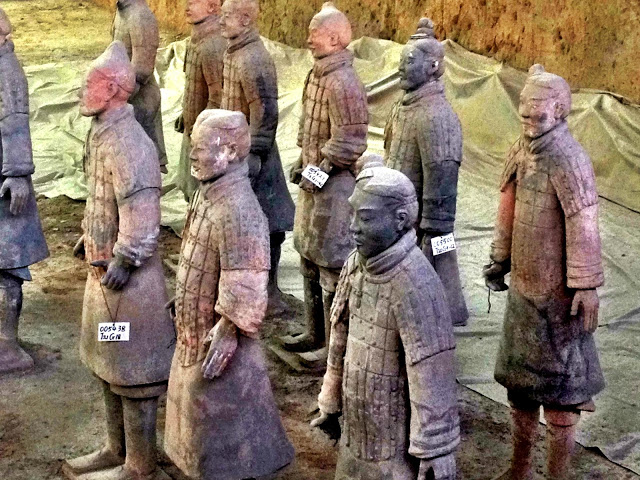 Close ups of some of the terracotta warriors - Xi'an, China
