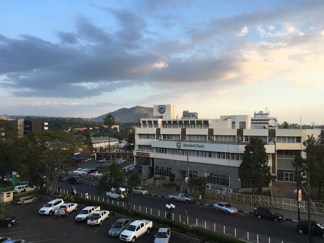 Sunset view over Blantyre, South Malawi