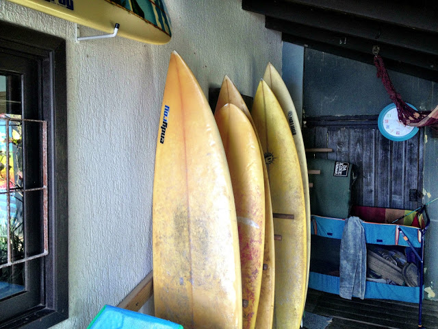 Surfboards at Barra Beach Club Hostel, Florianopolis
