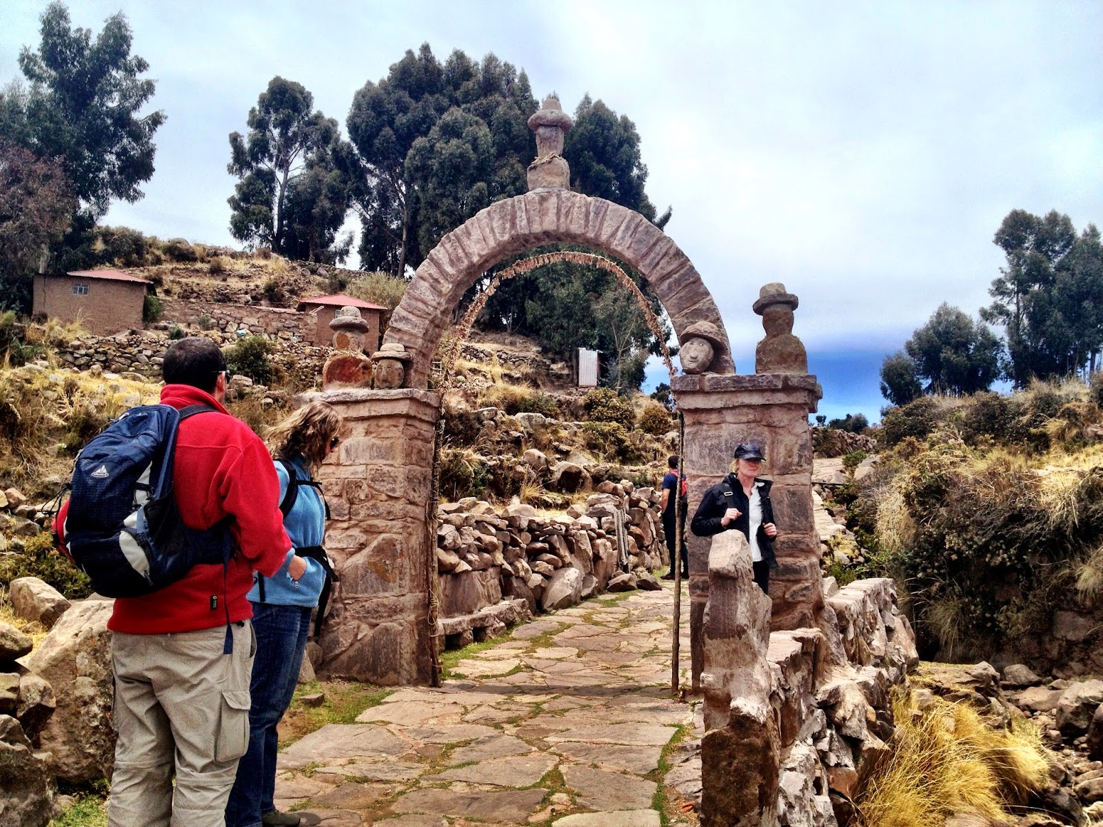 The arch leading to the main square - Taquile Island