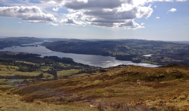 The views over Lake Windermere from Wansfell Pike