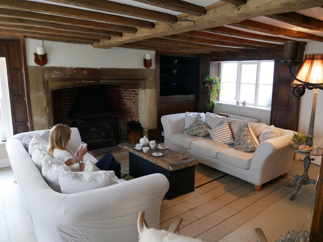 The cosy living area at Swan House B&B, Hastings