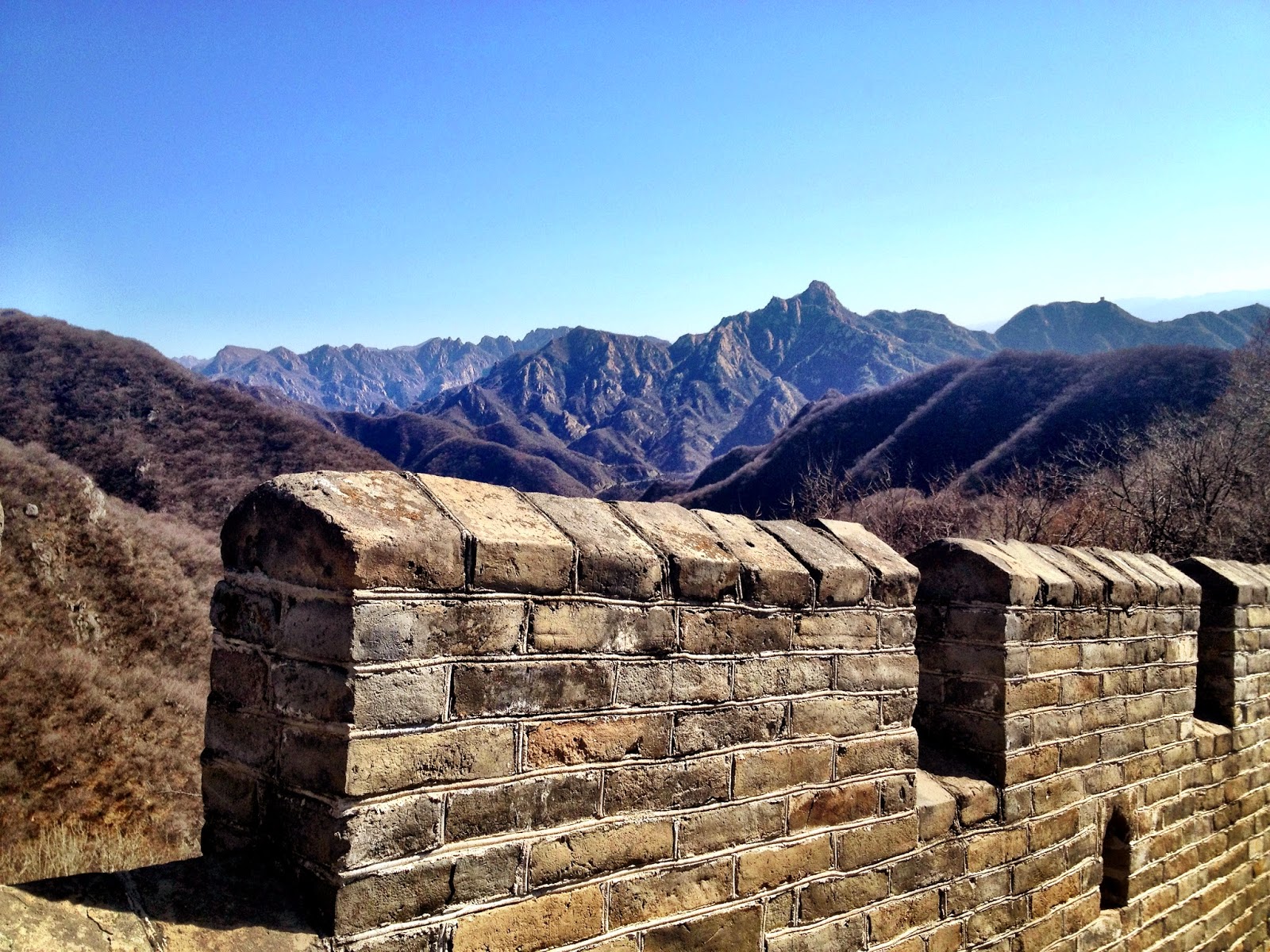 Mountain ranges piercing the horizon - Great Wall Of China