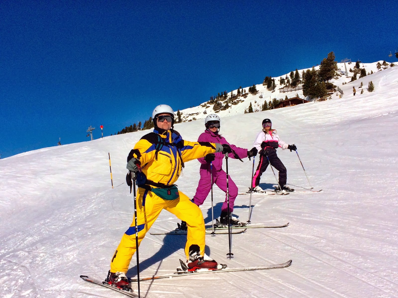 80s fancy dress ski day - Mayrhofen 2014