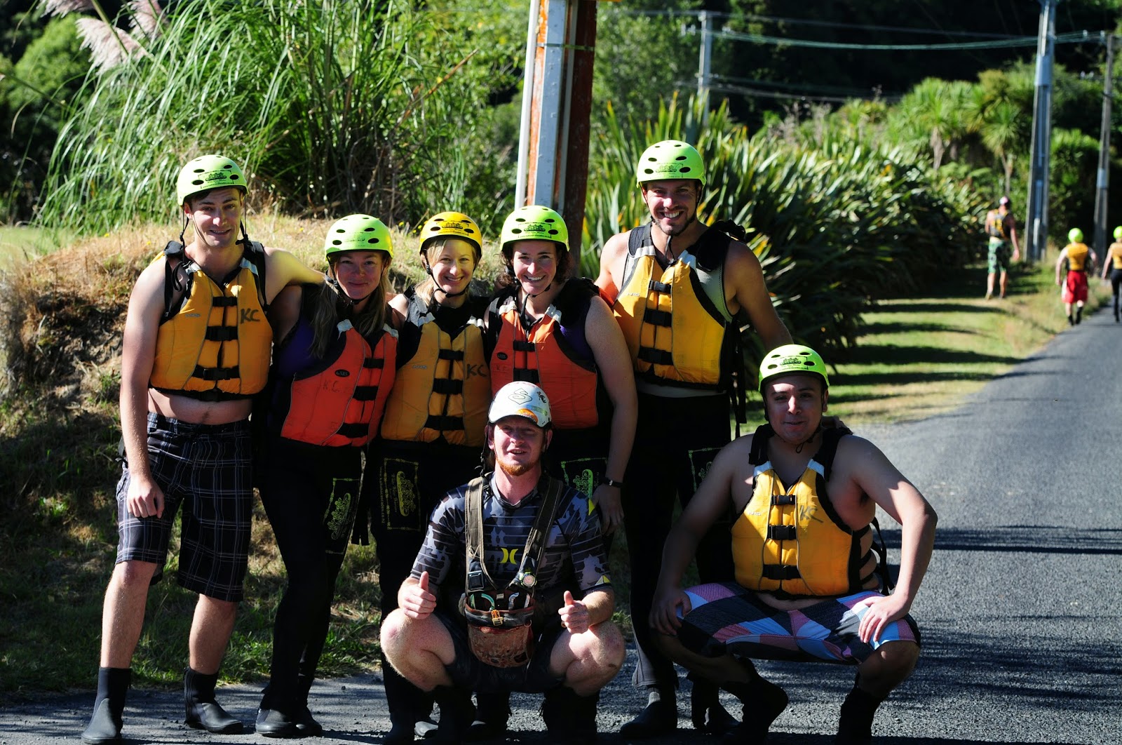 White water rafting team picture
