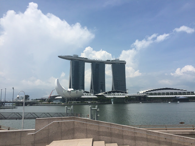 The Marina Bay Sands Hotel from the marina - Singapore